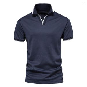 Polos pour hommes Polo pour hommes décontracté été couture hommes Shorts manches haute quantité t-shirt