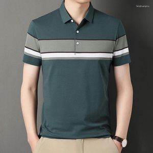 Polos pour hommes Polo Hommes 2024 Été Haute Qualité Coton Manches Courtes Couleur Unie Business Casual Taille M-4XL