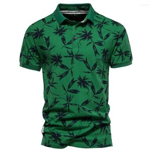 Polos à manches courtes pour hommes, T-shirt moulant imprimé, mode décontractée, vacances hawaïennes, taille européenne