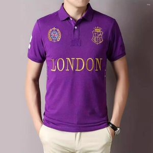 Polos Polos masculin Polo à manches courtes Amazon Sports Cross-Border Cotton Européen Plus taille Angleterre Londres Grande marque