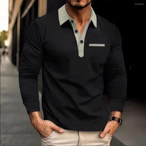 Polos Polos pour hommes printemps et automne Bustle décontractée Collier Henry Colliers Longs Style confortable Breffable