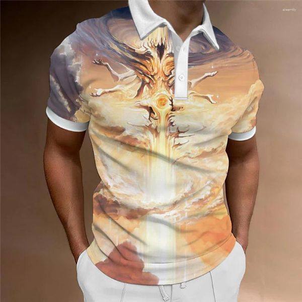 Polos pour hommes Polo T-shirt 3d imprimé Animal homme hauts à manches courtes vêtements été mode hommes T-shirt sport Blouse décontractée