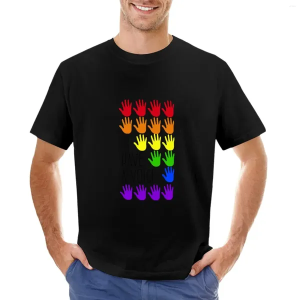 Polos pour hommes Pride-I Have A Voice T-Shirt t-shirts Kawaii vêtements imprimé Animal chemise pour garçons T-Shirt à manches courtes hommes t-shirts longs