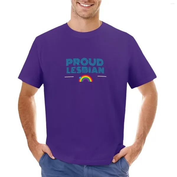 Polos para hombre, camiseta lesbiana orgullosa, ropa Hippie, diseño personalizado, camisetas ajustadas para hombre