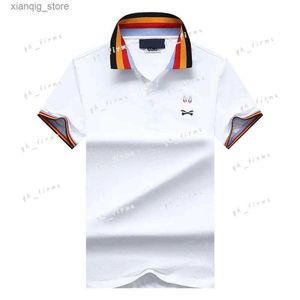 Polos Polos Psychological Bunny Shirt Mens Summer Polo Polo Rabbit Imprimé à manches courtes Tee T-shirt Coton 4 Color 3xl 769 5262 Physcho Bunny L49