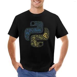 Polos para hombre, camiseta con logotipo del programador Python, camisetas en blanco Fruit Of The Loom para hombre