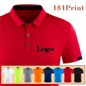 Polo's voor heren snel drogen sportpolo shirt aangepaste ontwerpbedrijf merk /print borduurwerk ademende rinkel korte mouw tops S-4XL 230209