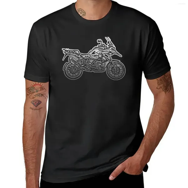 Men's Polos R1200GS K50 Motorcycle Silhouette Enduro Dual Sport T-shirt Vêtements d'anime surdimensionnés Tops d'été T-shirts Hommes