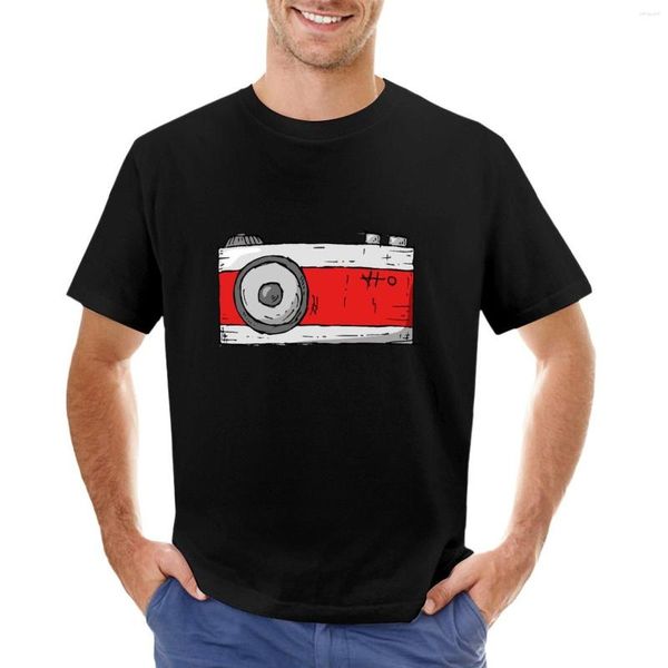 Polos para hombre Retro Classic Red Camera T-Shirt Sudadera Edición T Shirt Ropa