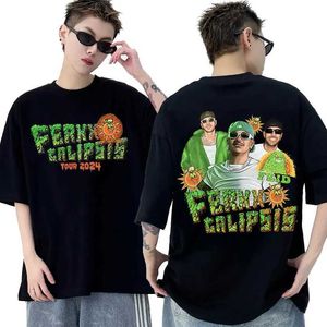 Heren Polos Retro FEID FERXXO FERXXOCALIPSIS TOUR 2024 T-shirt Mens Hip Hop Gothic Fashion T-shirt 100% katoen extra grote straatt-shirt S52701
