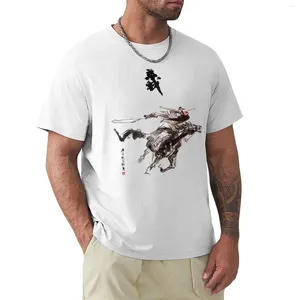 Polos pour hommes équitation de Guan Yu T-shirt Anime vêtements édition hommes T-shirts graphiques