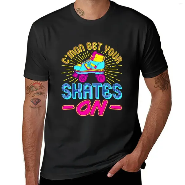 Skate à rouleaux à rouleaux pour hommes mignons mettez vos patins sur les t-shirts tops vêtements anime t-shirts pour hommes coton