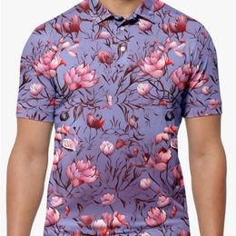 Polos pour hommes Rosebuds Polo T-shirts Art Print Chemise tendance Été Manches courtes Vêtements personnalisés 230901