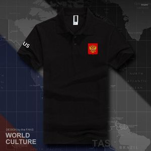 Polos pour hommes Fédération de Russie Russie Joggers RUS RU Polos Hommes Manches courtes Marques blanches imprimées pour le pays 2022 Cotton Nation 20