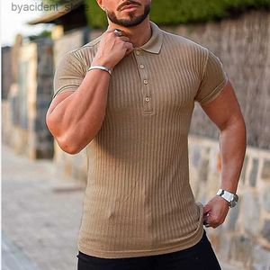 Polos masculins S-5xl 10 couleurs polo Polo pour hommes Cound Colomb Color Slim Fit Mens à manches courtes Polos Nouveau Summer Plus Taille Men Vêtements L240320