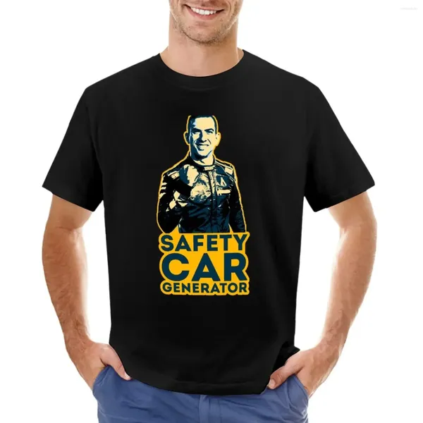 Camiseta de generador de autos de seguridad de polos para hombres Camiseta de tamaño rápido de secado rápido