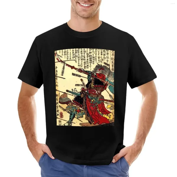 Poster de Polos Samurai para hombres Martial Arts Mask Mask Camiseta Blacks Ropa de anime Camisetas gráficas para hombres de secado rápido Paquete