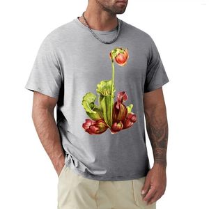 Polos pour hommes Sarracenia Purpurea - Le T-shirt violet de la plante du pichet T-shirt surdimensionné T-shirt uni pour hommes