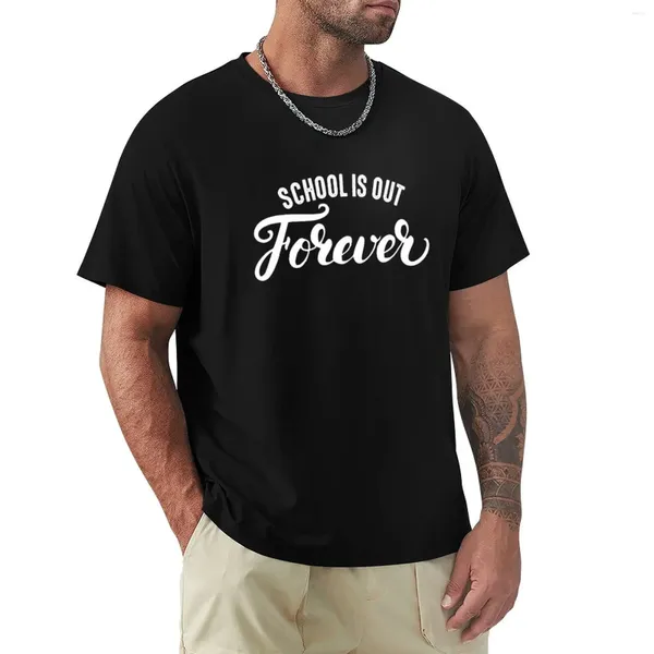 Polos pour hommes School's Out Forever professeur à la retraite cadeau fête de retraite pour T-Shirt mode coréenne hommes à manches longues t-shirts