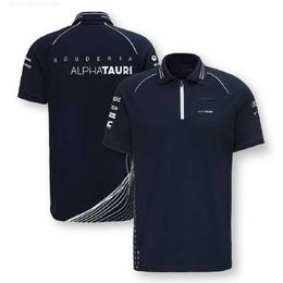 Polos pour homme Scuderia Alphatauri 2023 Team Polo Shirt - Navy F1 Formula 1 Racing t Outdoor Cycling Moto Oversized