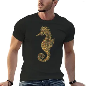 Men's Polos Seahorse - T-shirt géométrique Tees Tops Fruit of the Loom Mens T-shirts