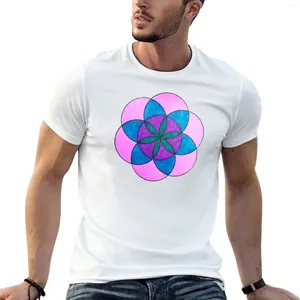 Polos pour hommes Seed Of Life - T-shirt rose violet vert sarcelle surdimensionné pour les fans de sport T-shirt à manches courtes pour hommes