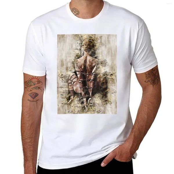 Polos pour hommes Shibari Wall Art # 1 T-shirt pour un garçon T-shirt noir Kawaii Vêtements Hommes