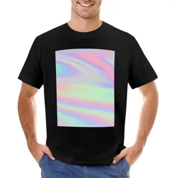 Mannen Polo Glinsterende Zonsopgang Hologram Textuur T-shirt Anime Kleding Esthetische Kleding Leuke Tops Ingericht T-shirts Voor Mannen