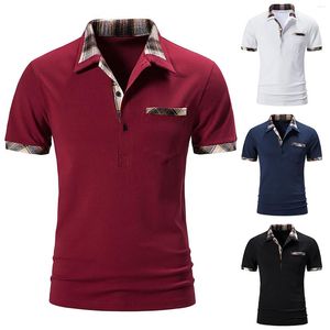 Hommes Polos chemise ample à manches courtes T-shirt 2022 chemises décontracté couleur unie pour hommes imprimé Camisas De Hombre Ropa