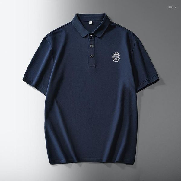 Polos pour hommes Chemise T-shirt à revers pour hommes Vêtements pour hommes Robe de créateur Tops 95% coton 5% Spandex Jersey à manches courtes Été M L XL
