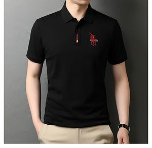 Polos pour hommes Chemises à manches courtes Hommes Mode Coton mercerisé Simple T-shirt Casual Slim Fit Demi-manche Polo Taille M--3XL