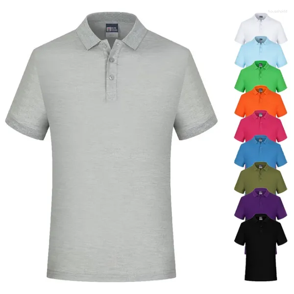 Polos pour hommes Polos à manches courtes Hommes Polo T-shirt Blanc Blanc Noir Col Chemises Casual Tshirt Vêtements d'été pour Camisetas Pour Hommes