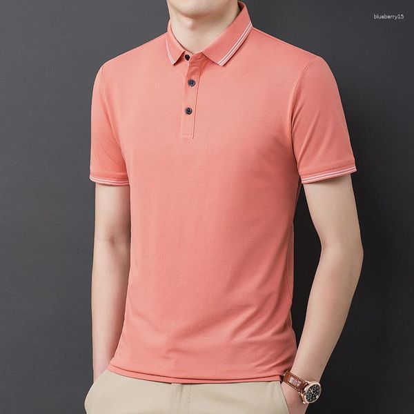 Polos para hombre Camiseta polo de manga corta en verde, rojo, gris claro, blanco y negro: perfecto para el verano y la ocasión Hombre Eveyday Cozy Tops 2023