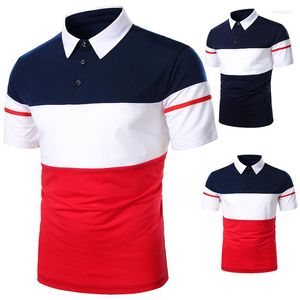 Polo's voor heren met korte mouwen Polo shirt Contrast Kleur T-shirt Casual straatkleding mode Top Nieuwheid in de zomer