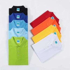 Polo's voor heren met korte mouwen Polo Shirt Heren Solid Summer Casual Cotton T-Shirt Unisex Top Tier Business Clothing Q240509