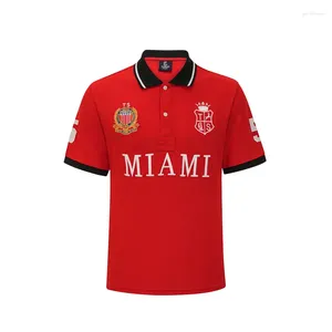 Polos de polos à manches courtes pour hommes USA Miami Sports Coton décontracté Euro Plus taille 7xl