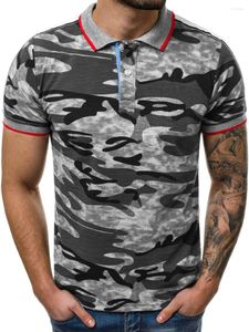 Polo's voor heren Shujin Casual Camouflage Slim Fit Pole Shirt Men Korte mouw Katoen T-shirt 2023 Brand Down Out Ketting