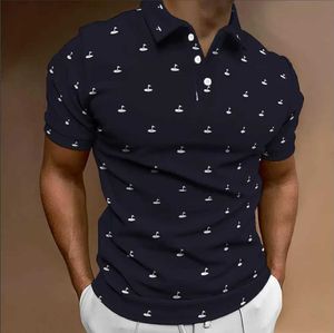 Heren PoloS Simple Mens Polo Button Up Polo Shirt Solid Color Top Everyday Outdoor T-Shirt Business Casual Style Shirt Loose Mens Clo Z240529
