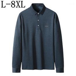 Heren Polos Maat 8XL 7XL 6XL 2022 Herfst Oversized Shirt Mannen Zakenhirts Lange Mouw Hoge Kwaliteit Losse Homme