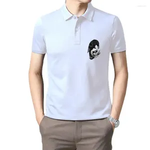 Polos pour hommes Skull Crow Mens T-shirt imprimé Mode Slim Fit Punk Goth Tshirt S-XXL Blanc