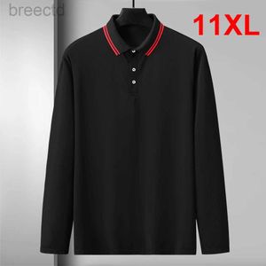 Polos pour hommes Polo à manches printemps Polos de grande taille 10XL 11XL mode Polo à manches décontracté grande taille 11XL ldd240312