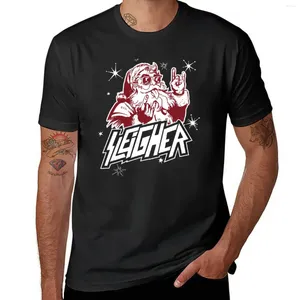 Polos pour hommes Sleigher Santa T-Shirt T-Shirt drôle plaine Anime hommes T-shirts graphiques