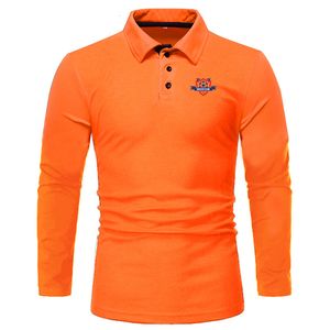 Polos para hombre, Polo con estampado de patrón de fútbol, Polo de manga larga para hombre, camisetas ajustadas de Color puro, Polo para hombre, Polo de golf informal para hombre. 230822