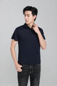 Polos pour hommes couleur unie Polo de banlieue 2024 été haut de gamme gris affaires à manches courtes revers T-shirt jeunesse décontracté