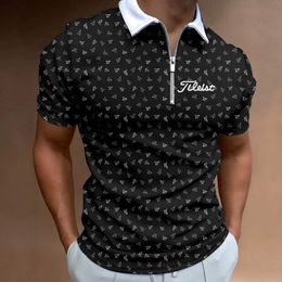 Polos para hombres Color sólido Camiseta de lapa de manga corta Top primavera/verano Nuevo polo polo camiseta para hombres coloreada