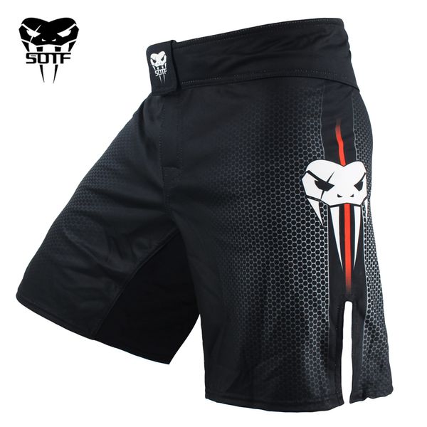 Polos Hommes Sotf MMA Adultes Venomous Snake Hommes Femmes Géométrique Shorts De Boxe Tiger Muay Thai MMA Shorts Boxe Vêtements Combat Shorts Sanda Q1231