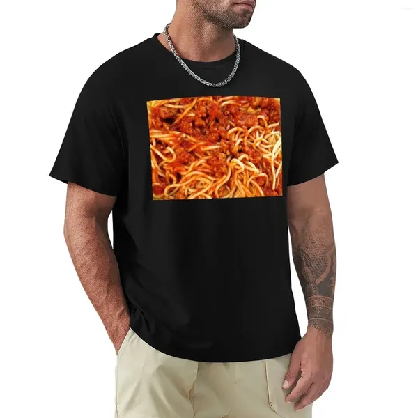 Polos pour hommes Spaghetti avec sauce T-shirts Tops Blacks Sweat Men