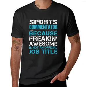 Men's Polos Sports Commentateur T-shirt - Freaking Awesome Gift Article T-shirt Fans Summer Top Mens Big and Thall Shirts