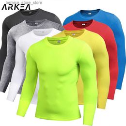 Polos pour hommes Chemise de compression de sport Homme Basketball Fitness Séchage rapide Gym T-shirts Hommes Manches longues Courir Collants d'entraînement élastiques Entraînement Q231215