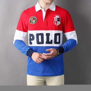 Herenpolo's Lente Mode Street Wear 100% katoen polo met lange mouwen T-shirt Hoge kwaliteit kleding borduren tops 221128